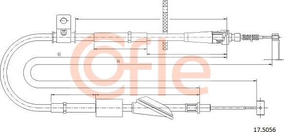 Cofle 17.5056 - Trose, Stāvbremžu sistēma www.autospares.lv