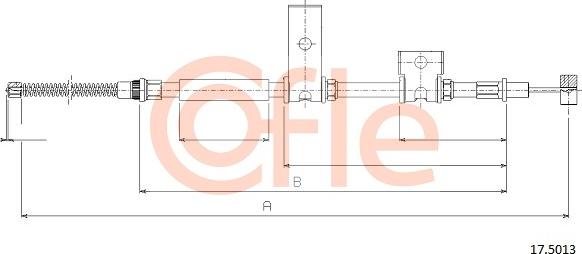 Cofle 17.5013 - Trose, Stāvbremžu sistēma autospares.lv