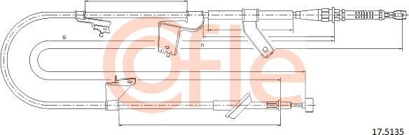 Cofle 17.5135 - Trose, Stāvbremžu sistēma www.autospares.lv