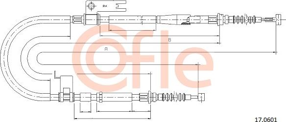 Cofle 17.0601 - Trose, Stāvbremžu sistēma www.autospares.lv