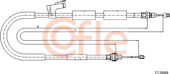 Cofle 17.0684 - Trose, Stāvbremžu sistēma autospares.lv