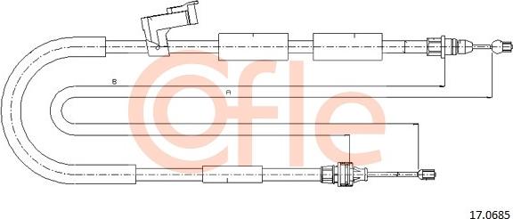 Cofle 17.0685 - Trose, Stāvbremžu sistēma autospares.lv