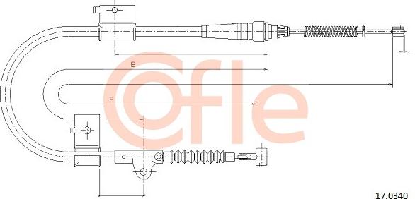 Cofle 17.0340 - Trose, Stāvbremžu sistēma www.autospares.lv