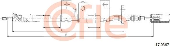 Cofle 17.0367 - Trose, Stāvbremžu sistēma www.autospares.lv