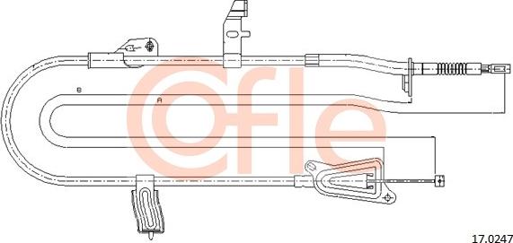 Cofle 92.17.0247 - Trose, Stāvbremžu sistēma www.autospares.lv