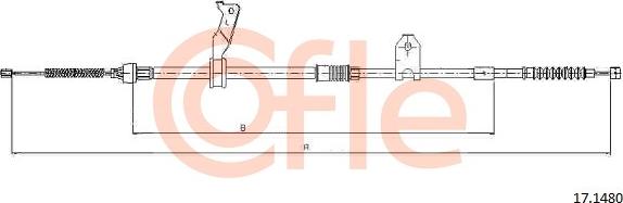 Cofle 17.1480 - Trose, Stāvbremžu sistēma www.autospares.lv