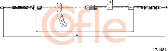 Cofle 17.1481 - Trose, Stāvbremžu sistēma www.autospares.lv