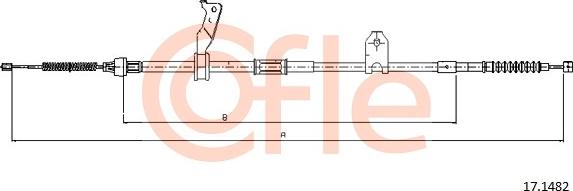 Cofle 17.1482 - Trose, Stāvbremžu sistēma www.autospares.lv