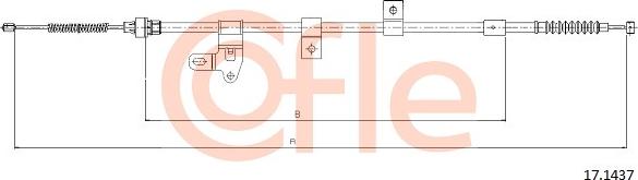 Cofle 17.1437 - Trose, Stāvbremžu sistēma www.autospares.lv