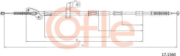 Cofle 17.1560 - Trose, Stāvbremžu sistēma www.autospares.lv