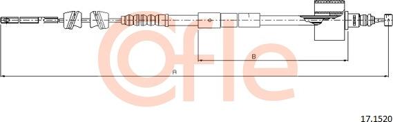 Cofle 17.1520 - Trose, Stāvbremžu sistēma www.autospares.lv