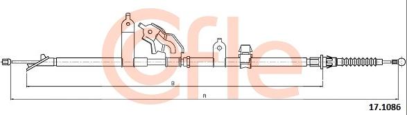 Cofle 17.1086 - Trose, Stāvbremžu sistēma www.autospares.lv