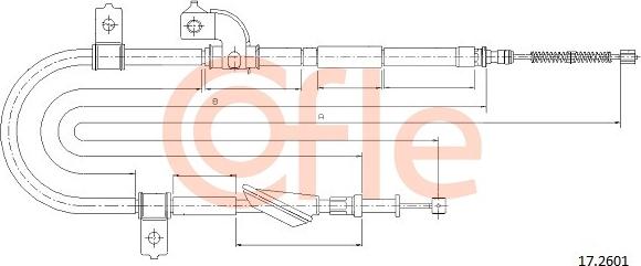 Cofle 17.2601 - Trose, Stāvbremžu sistēma www.autospares.lv