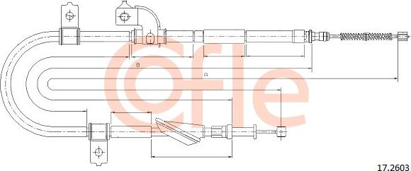 Cofle 17.2603 - Trose, Stāvbremžu sistēma www.autospares.lv