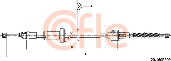 Cofle 20.160B509 - Trose, Stāvbremžu sistēma www.autospares.lv