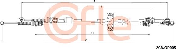 Cofle 2CB.OP005 - Trose, Mehāniskā pārnesumkārba www.autospares.lv