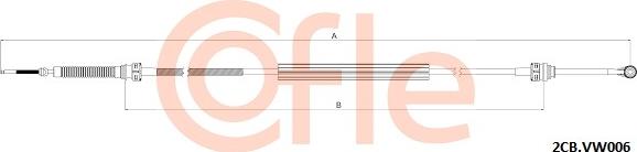 Cofle 2CB.VK006 - Trose, Mehāniskā pārnesumkārba www.autospares.lv