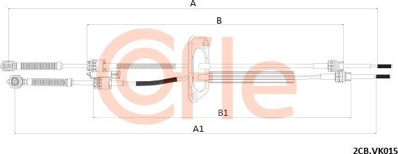 Cofle 2CB.VK015 - Trose, Mehāniskā pārnesumkārba autospares.lv