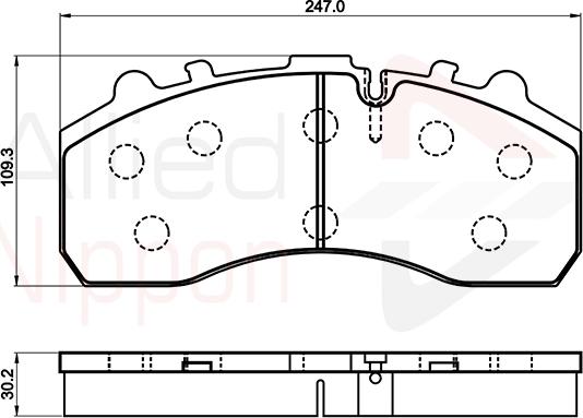 Comline ACV042HD - Bremžu uzliku kompl., Disku bremzes www.autospares.lv