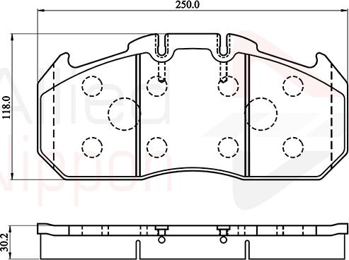 Comline ACV058HD - Bremžu uzliku kompl., Disku bremzes www.autospares.lv