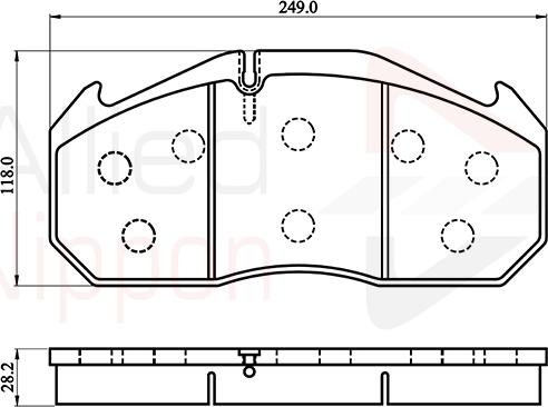 Comline ACV014HD - Bremžu uzliku kompl., Disku bremzes autospares.lv