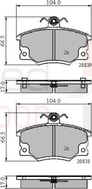 Comline ADB4137 - Brake Pad Set, disc brake www.autospares.lv