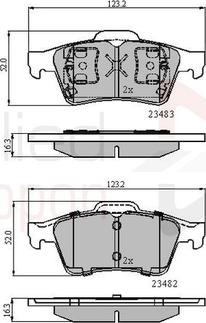 Comline ADB0946 - Тормозные колодки, дисковые, комплект www.autospares.lv