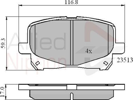 Comline ADB0904 - Brake Pad Set, disc brake www.autospares.lv