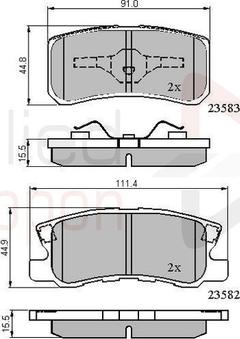 Comline ADB0905 - Bremžu uzliku kompl., Disku bremzes www.autospares.lv