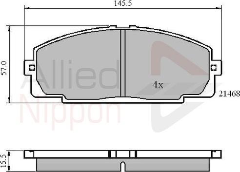 Comline ADB0459 - Bremžu uzliku kompl., Disku bremzes autospares.lv