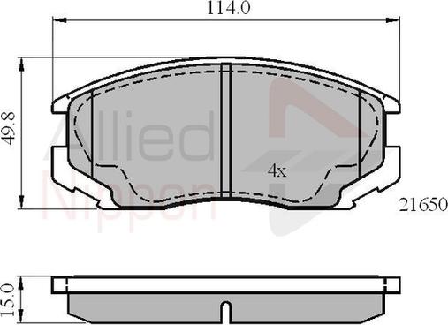 Comline ADB0415 - Bremžu uzliku kompl., Disku bremzes autospares.lv