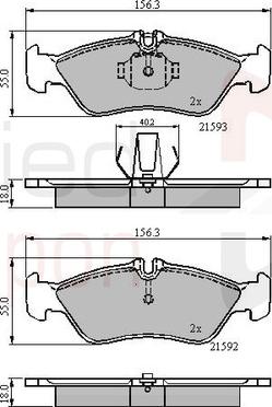 Comline ADB0478 - Brake Pad Set, disc brake www.autospares.lv