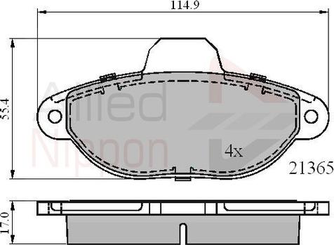 Comline ADB0509 - Bremžu uzliku kompl., Disku bremzes autospares.lv