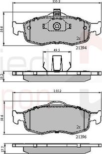 Comline ADB0514 - Bremžu uzliku kompl., Disku bremzes autospares.lv