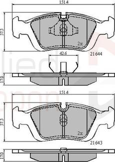 Comline ADB0513 - Тормозные колодки, дисковые, комплект www.autospares.lv