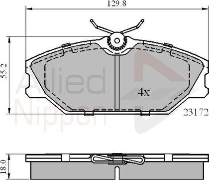 Comline ADB0526 - Brake Pad Set, disc brake www.autospares.lv