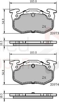 Comline ADB0522 - Brake Pad Set, disc brake www.autospares.lv