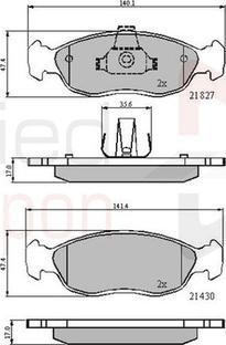 Comline ADB0570 - Bremžu uzliku kompl., Disku bremzes www.autospares.lv