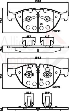 Comline ADB06000 - Bremžu uzliku kompl., Disku bremzes www.autospares.lv