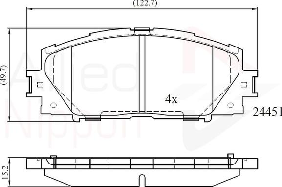 Comline ADB06014 - Bremžu uzliku kompl., Disku bremzes autospares.lv