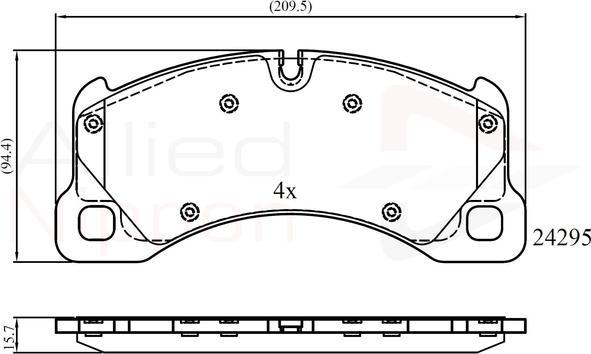 Comline ADB06039 - Bremžu uzliku kompl., Disku bremzes www.autospares.lv