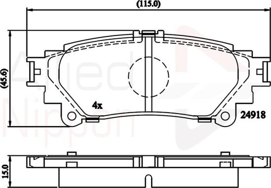 Comline ADB06078 - Bremžu uzliku kompl., Disku bremzes autospares.lv