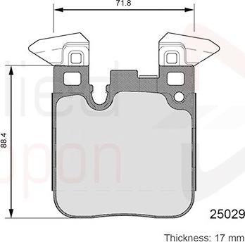 Comline ADB06108 - Bremžu uzliku kompl., Disku bremzes www.autospares.lv