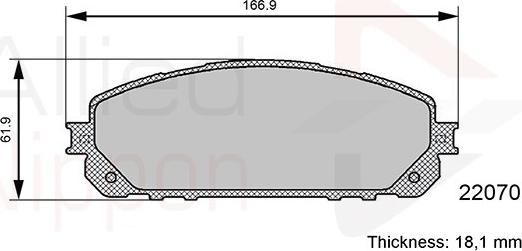 Comline ADB06113 - Bremžu uzliku kompl., Disku bremzes autospares.lv