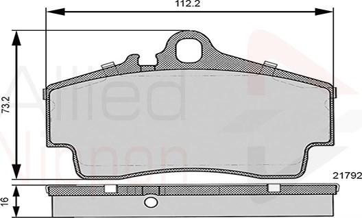 Comline ADB06130 - Тормозные колодки, дисковые, комплект www.autospares.lv