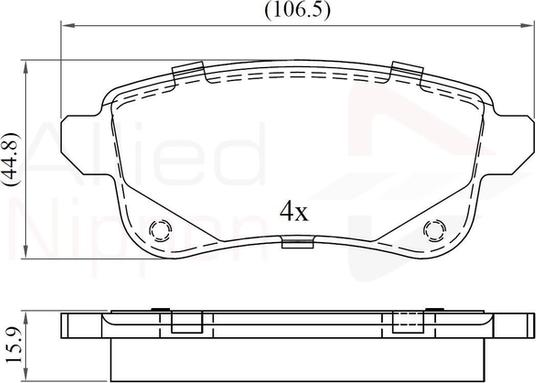 Comline ADB06124 - Bremžu uzliku kompl., Disku bremzes autospares.lv