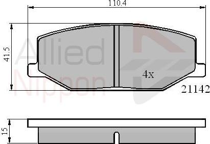 Comline ADB0195 - Brake Pad Set, disc brake www.autospares.lv