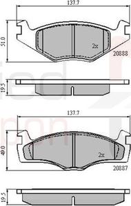 Comline ADB0149 - Brake Pad Set, disc brake www.autospares.lv