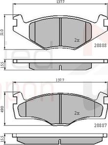 Comline ADB0148 - Тормозные колодки, дисковые, комплект www.autospares.lv