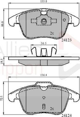 Comline ADB01591 - Bremžu uzliku kompl., Disku bremzes www.autospares.lv